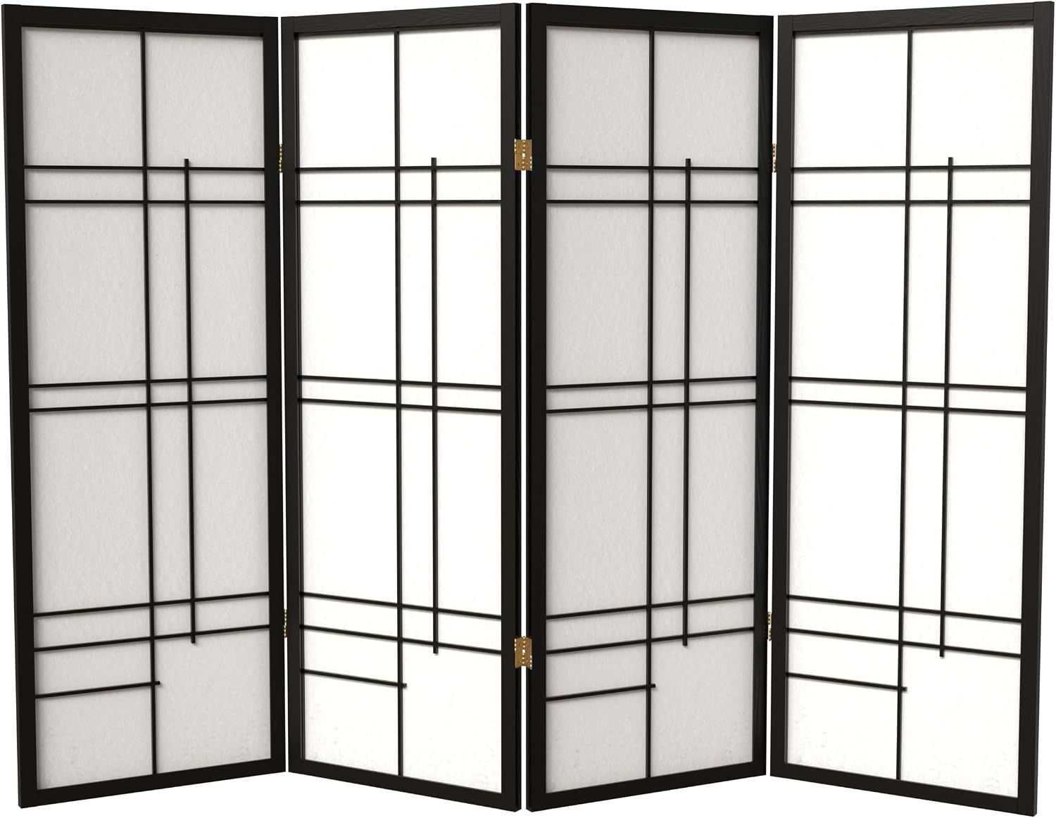 Shoji Screen Divider - 4-Panel Shoji Screen Room Divider -