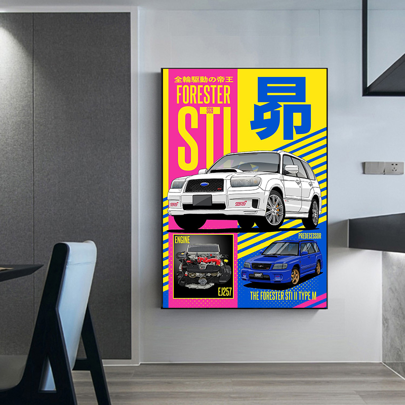 Japanese Subaru Car Poster Cla - огляд і ціна Japanese Car Lifestyle