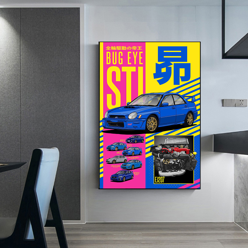 Japanese Subaru Car Poster Cla - огляд і ціна Japanese Car Lifestyle