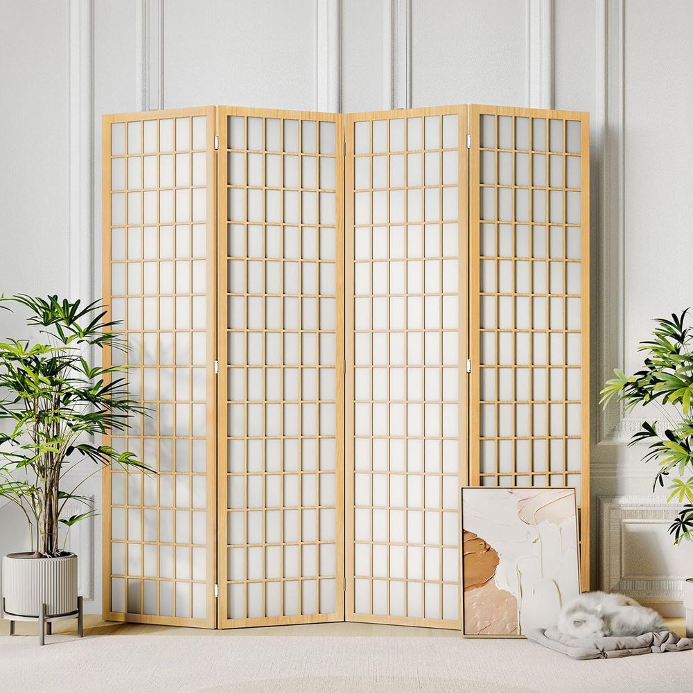 Room Divider Wall 4 Panel, 6ft - огляд і ціна Shoji Screen Divider