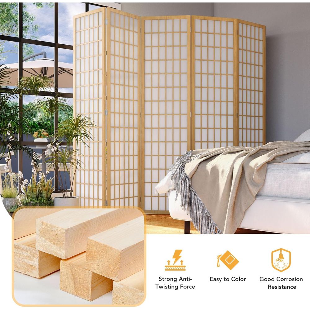 Room Divider Wall 4 Panel, 6ft - огляд і ціна Shoji Screen Divider