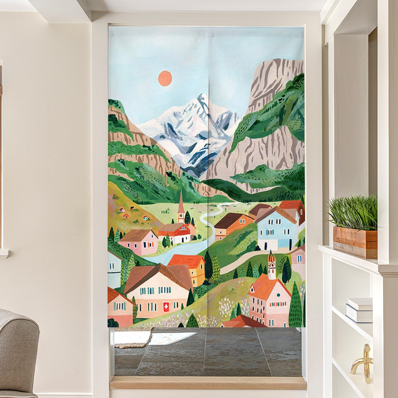 Nordic Ins Hand-painted Painti - огляд і ціна Noren Curtain Doorway