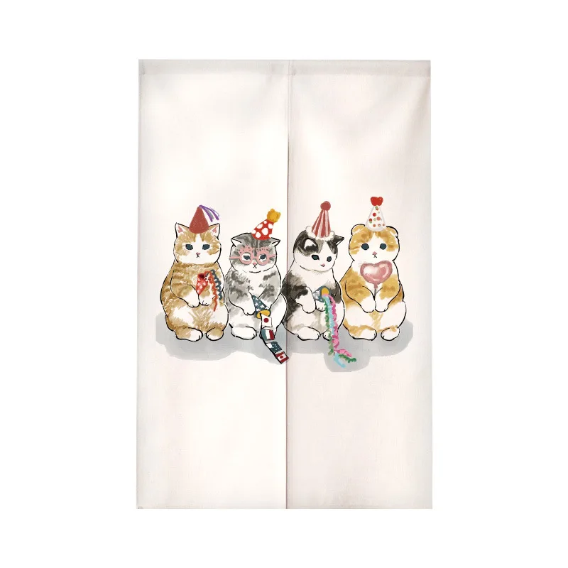 Funny Cat Japanese Door Curtai - огляд і ціна Noren Curtain Doorway
