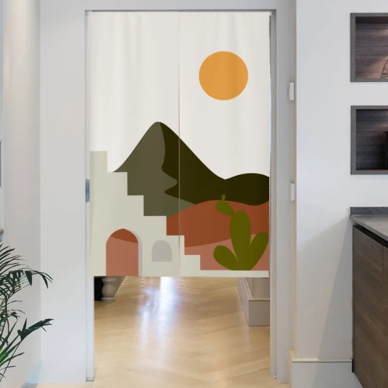 Nordic Landscape Painted Doorw - огляд і ціна Noren Curtain Doorway