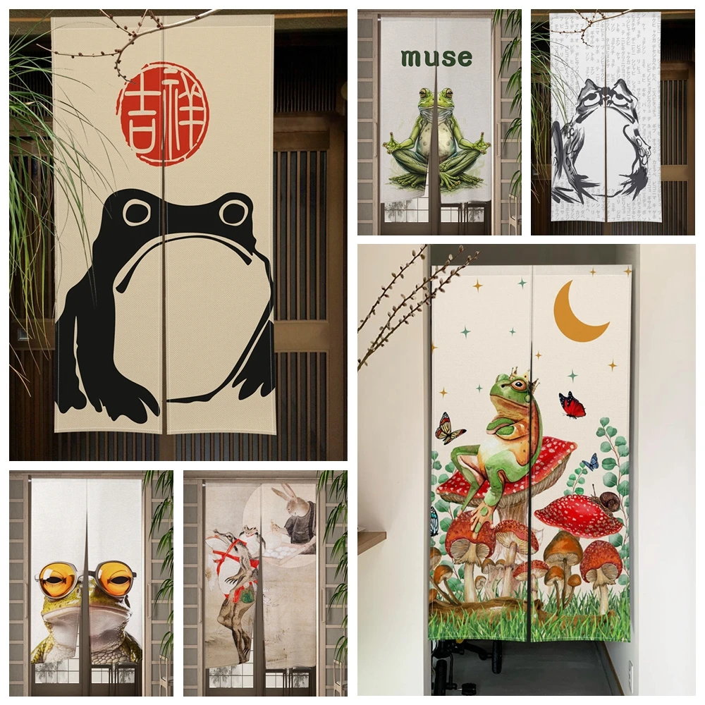 Japanese Door Curtain Frog Car - огляд і ціна Noren Curtain Doorway