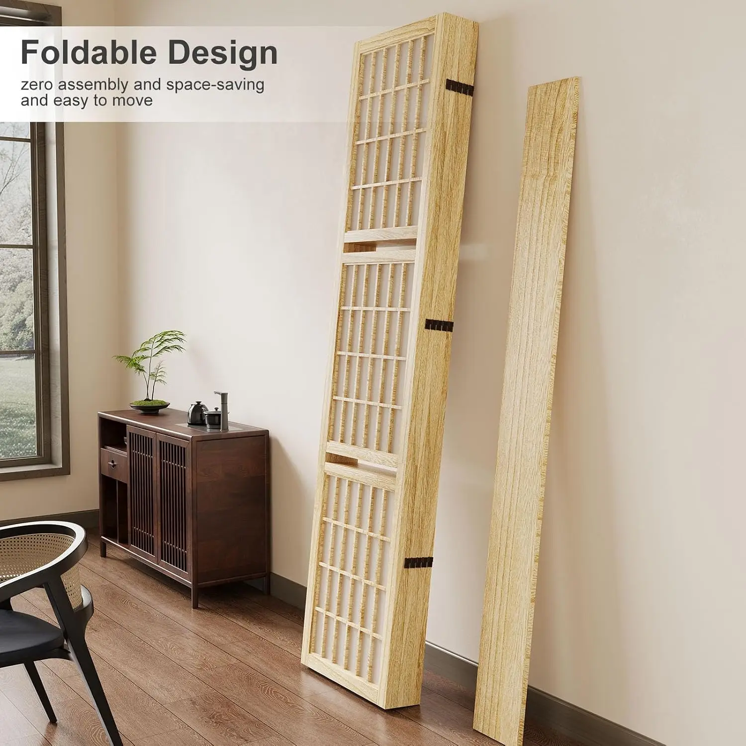 Room Divider with Shelves, 66. - огляд і ціна Shoji Screen Divider